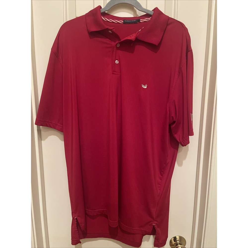 Southern Marsh Polo Shirt XL Maroon‎ Golf Performance Stretch Casual Preppy